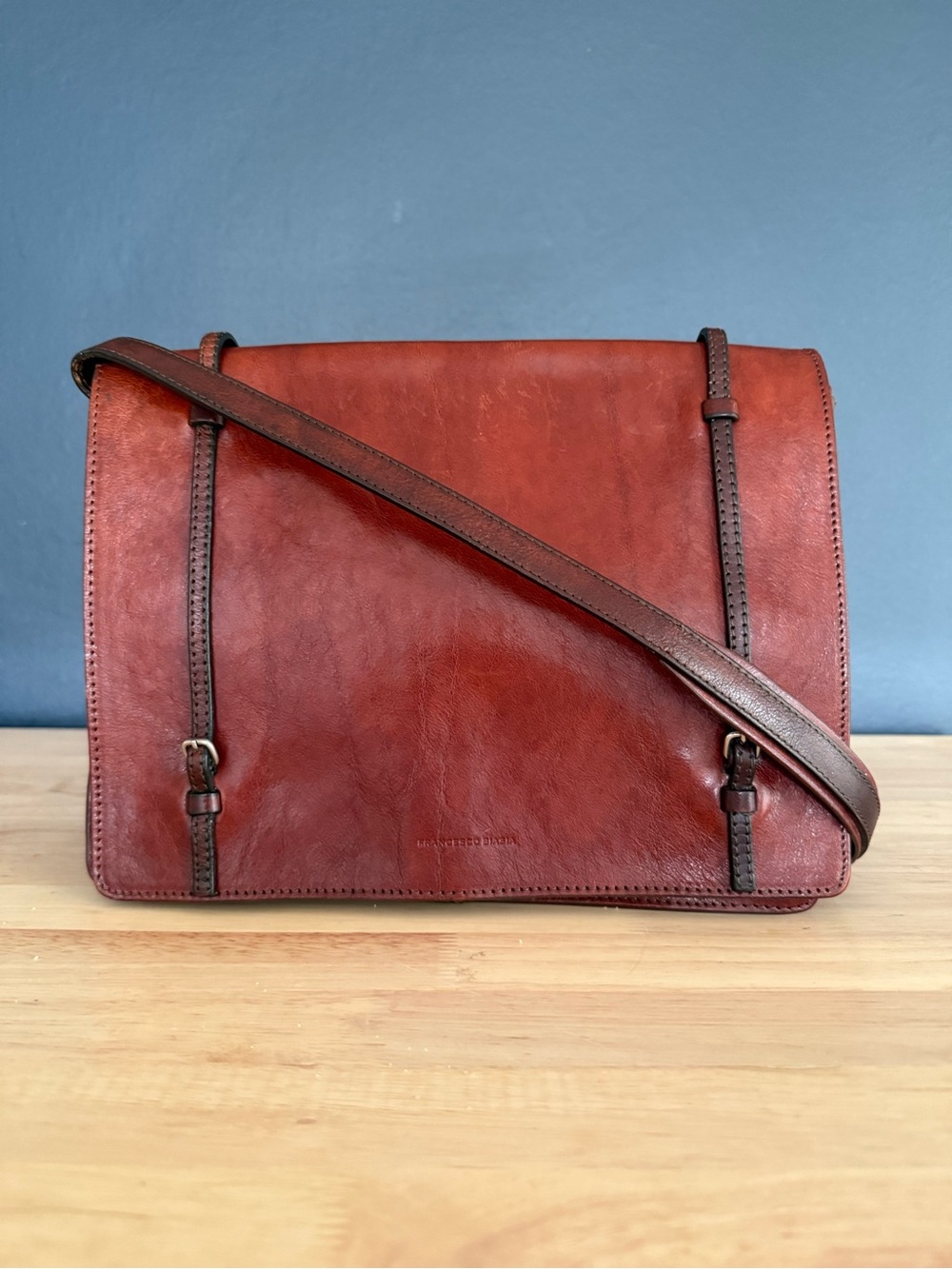 Francesco Biasia Leather Shoulder Bag | Vintage Italian Leather